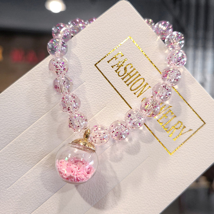 Jewelry WholesaleWholesale girl fresh and cute quicksand ball baby bracelet MOQ≥5 JDC-BT-Nimei001 Bracelet 艾倪美 %variant_option1% %variant_option2% %variant_option3%  Factory Price JoyasDeChina Joyas De China