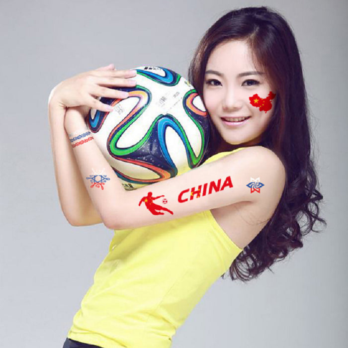 Wholesale Stickers World Cup Fans Flag Tattoo Stickers MOQ≥2 JDC-ST-RuiQ001