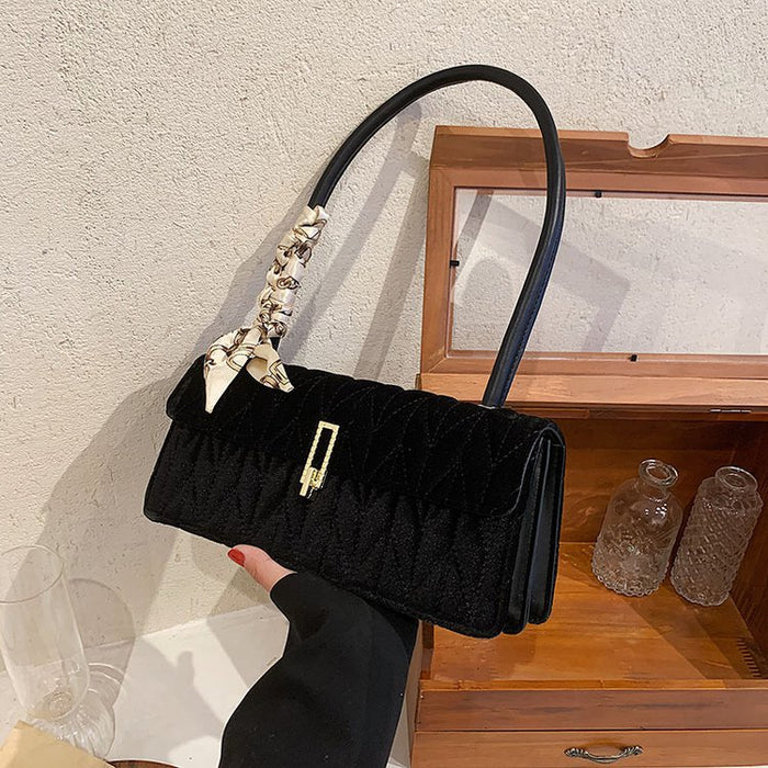 Wholesale Shoulder Bag Gold Velvet Car Sewing Portable JDC-SD-Zhengn005