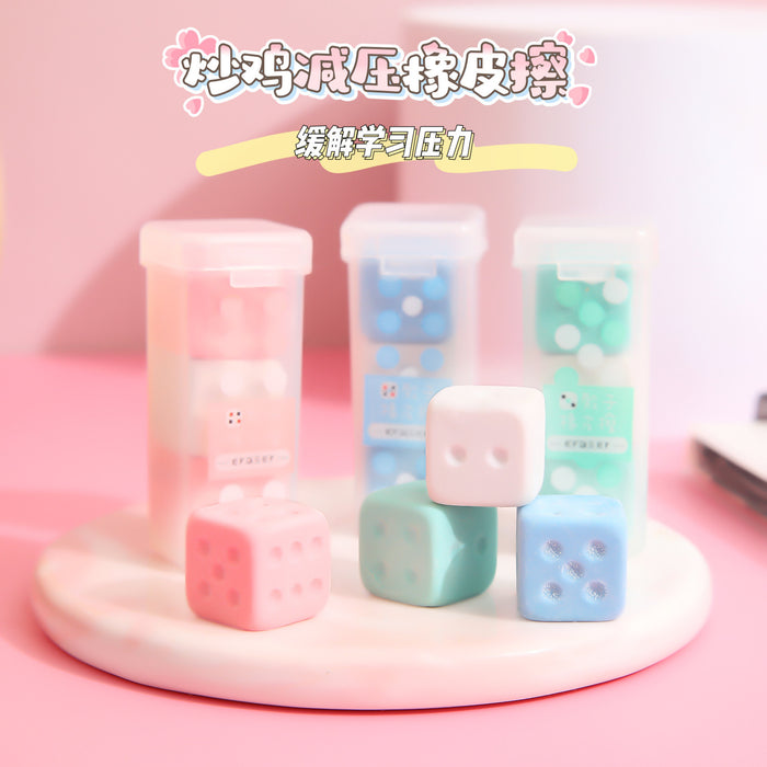 Wholesale eraser rubber dice shape cute children MOQ≥2 JDC-ERA-Weituo003