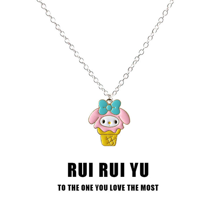 Wholesale Necklace Alloy Cartoon Chain Cute Pendant All-match Accessory 2 Piece Set MOQ≥2 JDC-NE-DP006