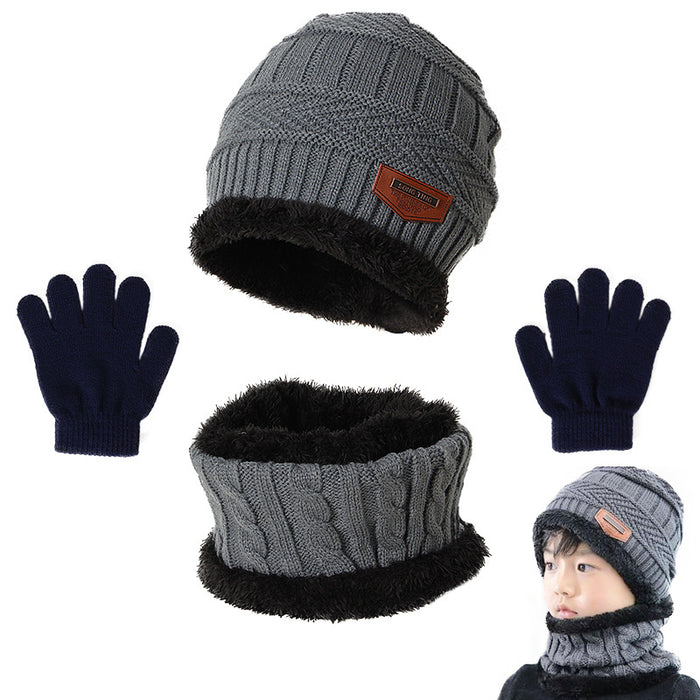 Wholesale Hat Wool Warm Children Scarf Gloves 3 Three-piece Set JDC-FH-Shengs005