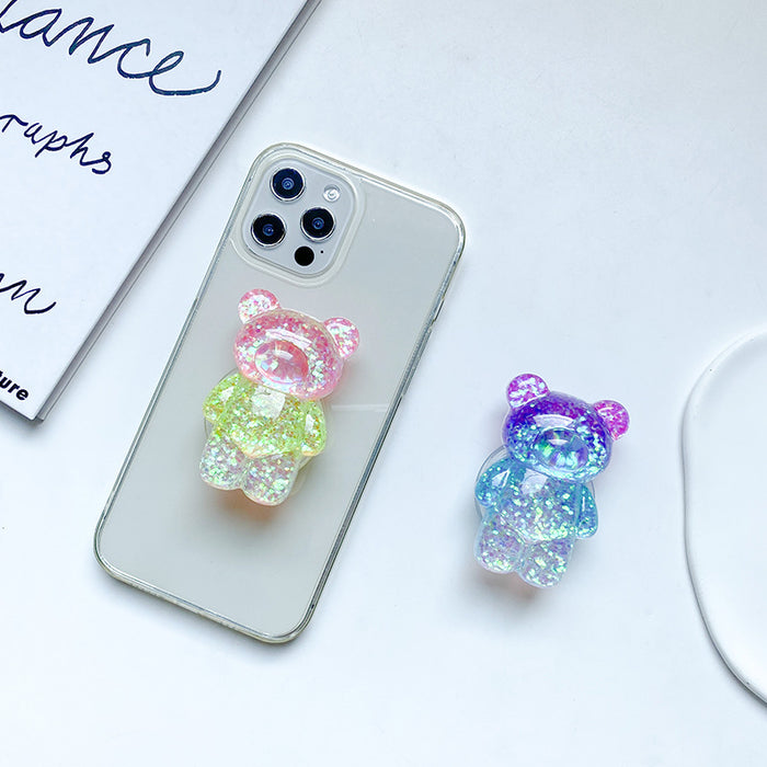 Wholesale Bear Sequins Retractable Phone Holder JDC-PS-BaiY033