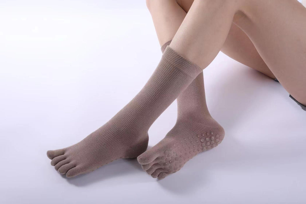 Wholesale Sock Cotton PVC Yoga Non-slip Wear-Resistant Aerobics Feet Five Finger Socks JDC-SK-TYS001