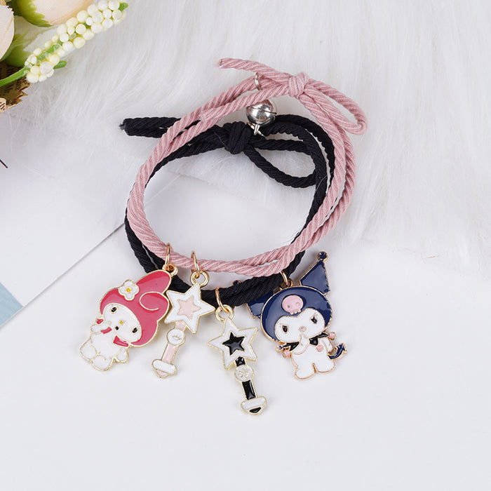 Wholesale Bracelet alloy rubber band cute cartoon magnet magnet hair tie (M) MOQ≥2 JDC-BT-YongY023