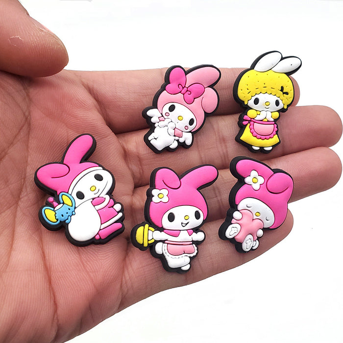 Wholesale set of 10 Cartoon Cute PVC DIY Accessories Croc Charms (M) MOQ≥3 JDC-CCS-WanX027