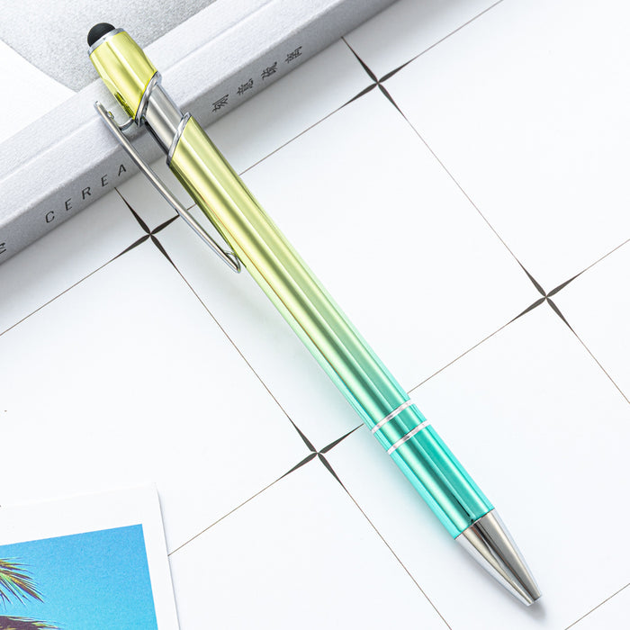 Wholesale Ballpoint Pen Metal Gradient Aluminum Bar Pen Rotating JDC-BP-JingL006