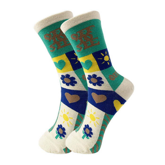 Wholesale Sock Cotton Women's Socks Forest Love Heart JDC-SK-YiYan024