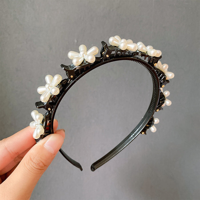 Jewelry WholesaleWholesale Pearl Rhinestone Hair Band JDC-HD-XinR003 Headband 新柔 %variant_option1% %variant_option2% %variant_option3%  Factory Price JoyasDeChina Joyas De China