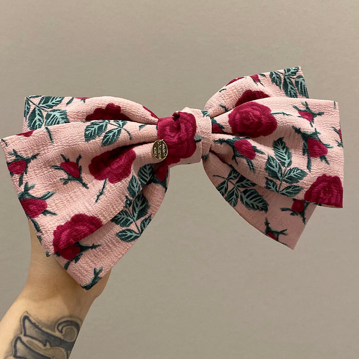 Wholesale Hair Clips Fabric Rose Bow Hair Clip MQO≥2 JDC-HC-Shengxuan001