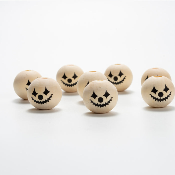 Wholesale Halloween DIY Accessories Colorful Wooden Beads MOQ≥2 JDC-DIY-DJin001