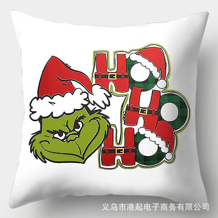 Wholesale Pillowcase Christmas Printed Cartoon Peach Skin JDC-PW-Gangqi001