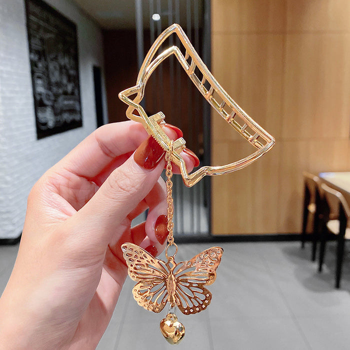 Wholesale Simple Metal Large Grab Clip Butterfly Love JDC-HC-Hengx004