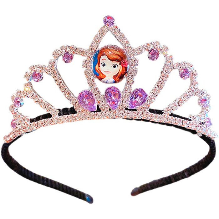 Wholesale Headband Plastic Kids Crown Princess (M) JDC-HD-XiangY001