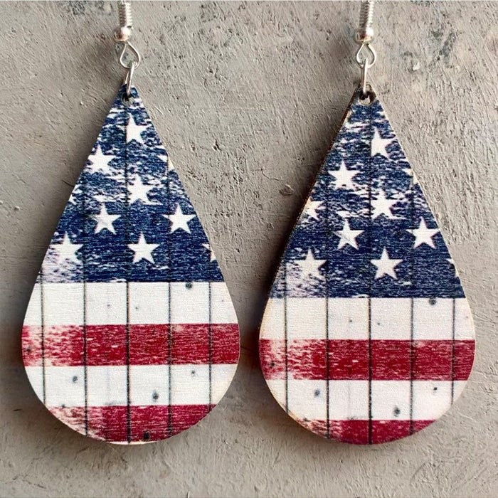 Wholesale 2pair/pack earrings star hat earrings american flag earrings JDC-ES-heyi010