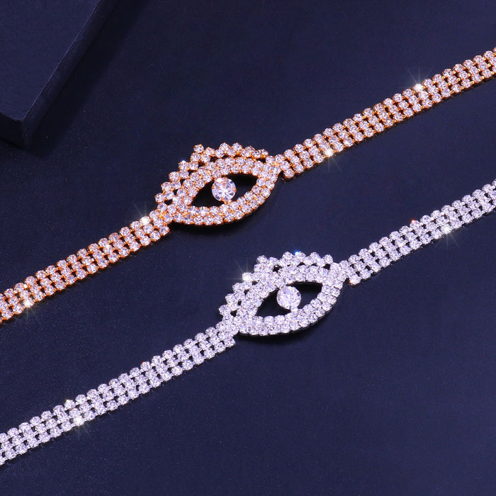 Jewelry WholesaleWholesale multi-layer rhinestone Devil's Eye anklet JDC-AS-XinS016 Anklets 宋谦 %variant_option1% %variant_option2% %variant_option3%  Factory Price JoyasDeChina Joyas De China