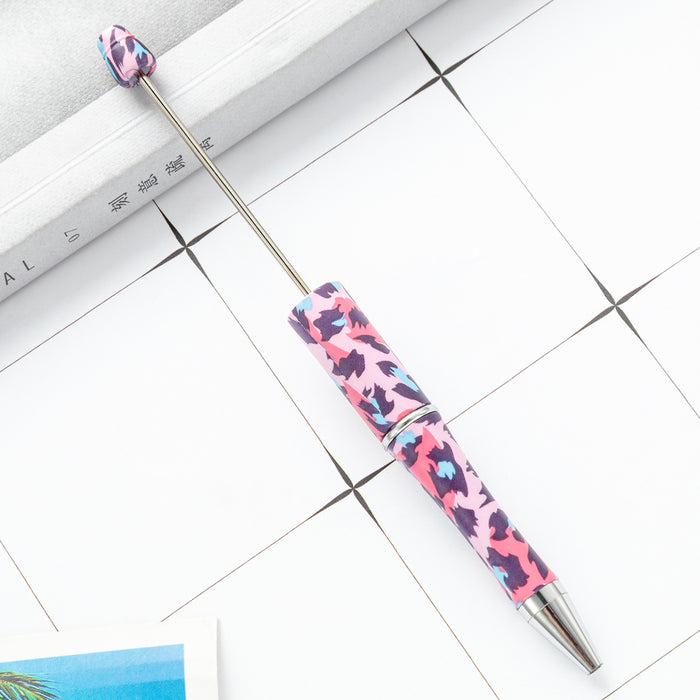 Wholesale DIY Beadable Pens Cow Print Leopard Print Christmas Plastic Pen DIY for Beaded JDC-PN-HuaH006