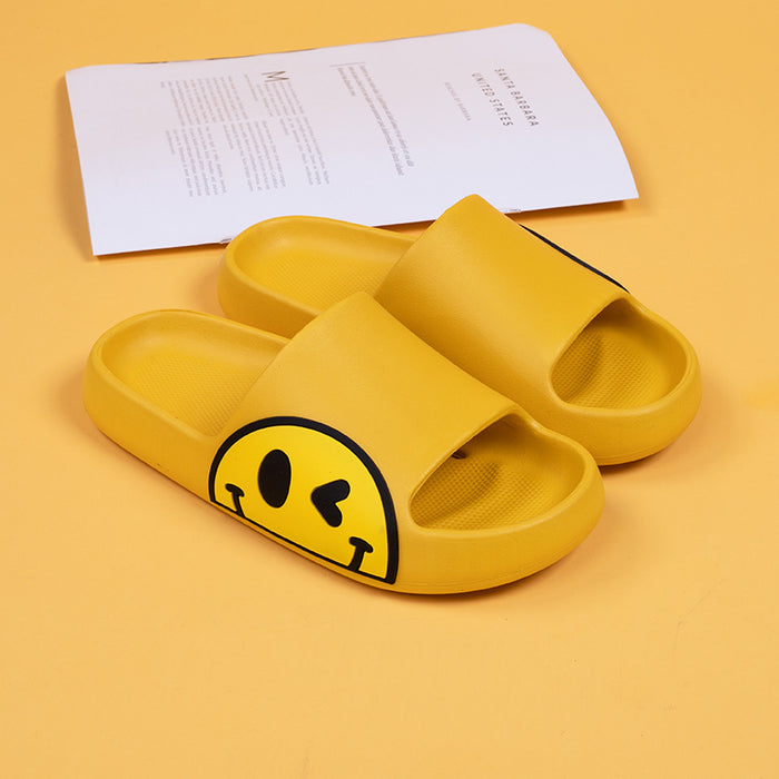 Wholesale sandals household female male couple parent-child cartoon smiley sandals JDC-SP-MKS001