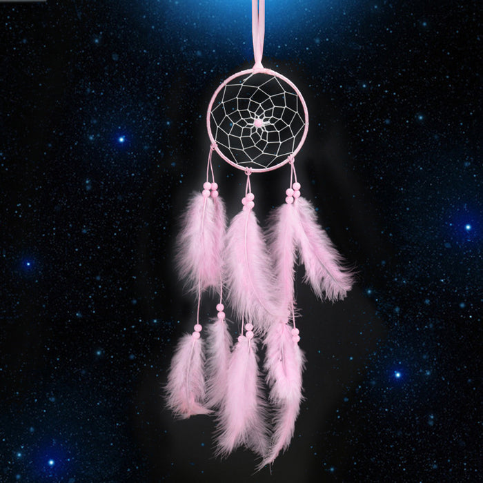 Wholesale Dream Catcher Feather Romantic White Dream Catcher With LED Light JDC-DC-JY015