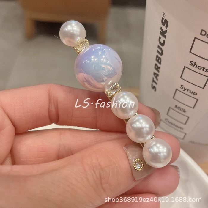 Jewelry WholesaleWholesale Pearl Rhinestone Pearl girl hairpin JDC-HC-LiS003 Hair Clips 栎尚 %variant_option1% %variant_option2% %variant_option3%  Factory Price JoyasDeChina Joyas De China