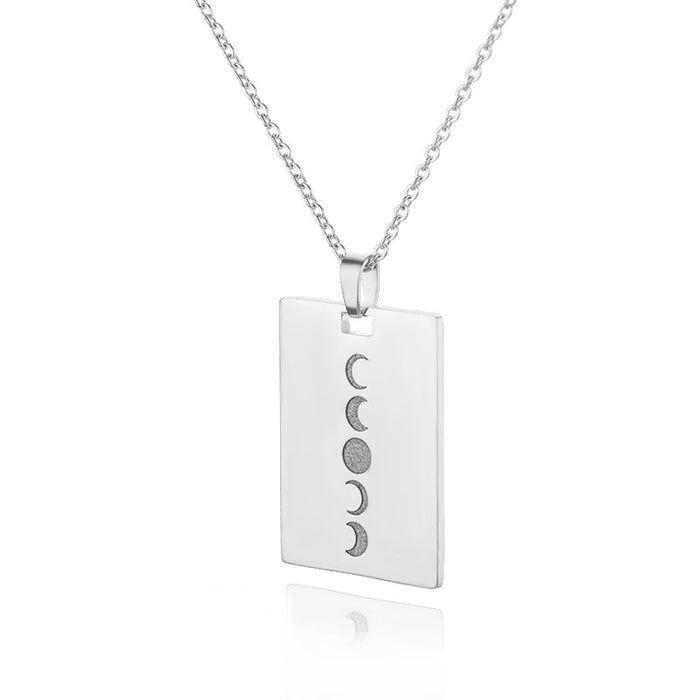 Jewelry WholesaleWholesale stainless steel 18K  brand Sun Moon Necklace JDC-NE-MJ006 Necklaces 萌葭 %variant_option1% %variant_option2% %variant_option3%  Factory Price JoyasDeChina Joyas De China