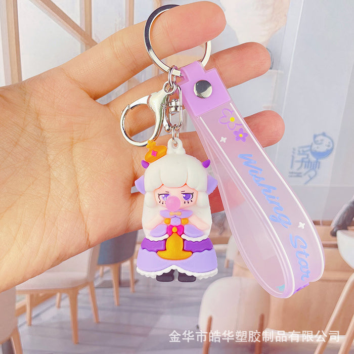 Wholesale Cartoon Soft Glue Elf Doll Keychain (M) JDC-KC-HaoHua002