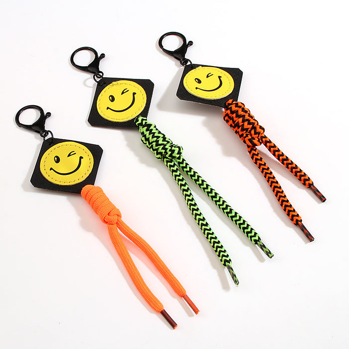 Wholesale Keychain Metal Smiley Lanyard MOQ≥2 JDC-KC-XiangH013