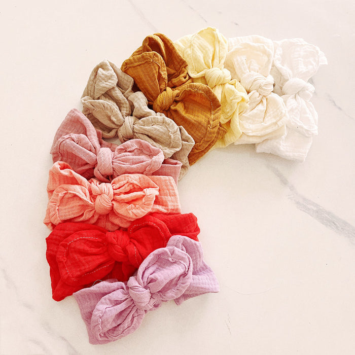 Wholesale Headband Gauze Kids Knotted Stretch Big Butterfly JDC-HD-DanN003