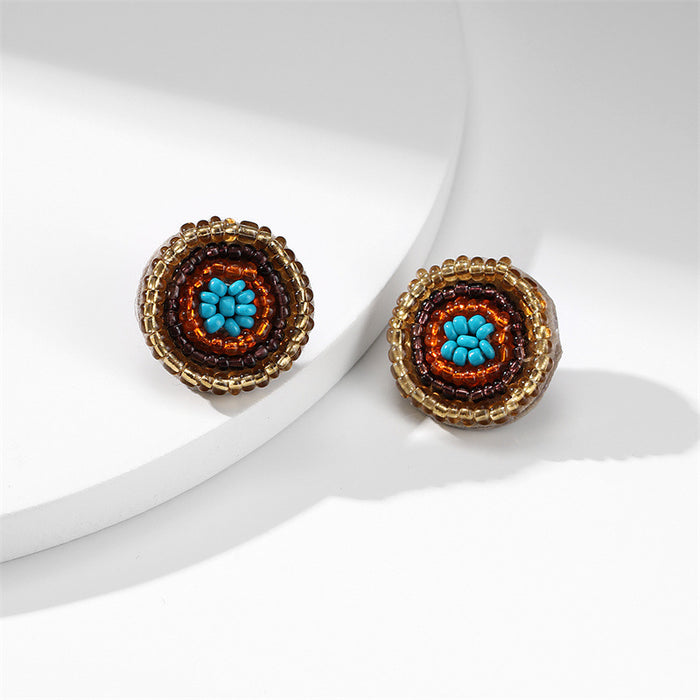 Wholesale Earrings Beads Woven Boho Eyes JDC-ES-GuTe045