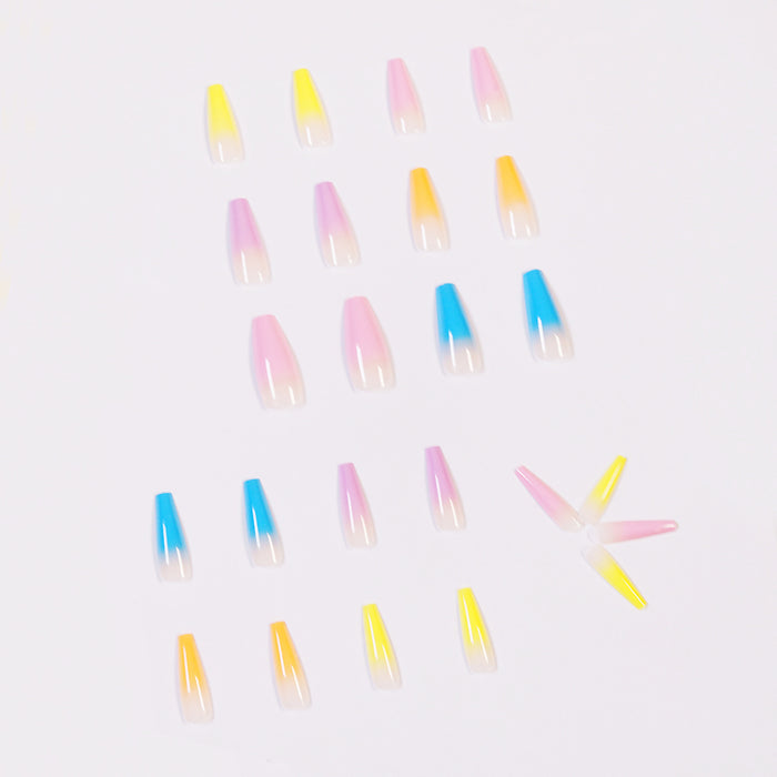 Wholesale Nail Patch Finished Rainbow Series 24pcs/box JDC-NS-LFan034