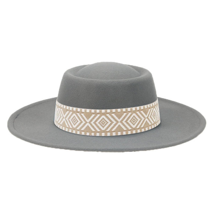 Jewelry WholesaleWholesale Dome Woolen Hat Flat Brim Hat JDC-FH-Guanchuan005 Fashionhat 冠川 %variant_option1% %variant_option2% %variant_option3%  Factory Price JoyasDeChina Joyas De China