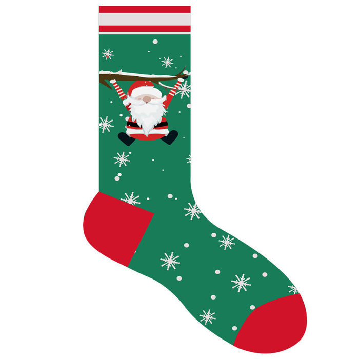 Wholesale Socks Cotton Christmas Santa Claus Socks MOQ≥3 JDC-SK-JTeng002