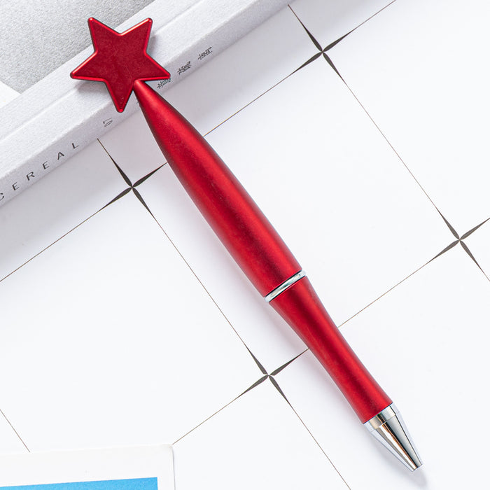 Wholesale Ballpoint Pen Plastic Star Shaped Twist Pen MOQ≥2 JDC-BP-Huah090