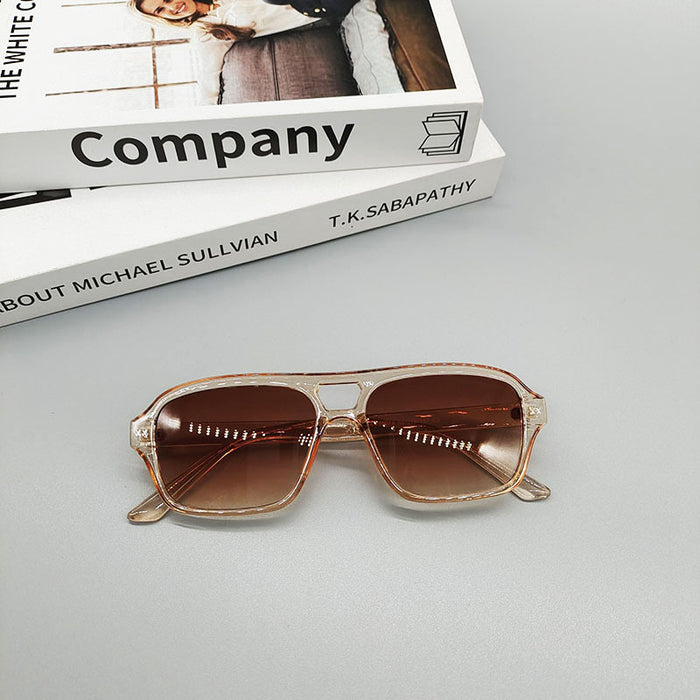 Wholesale Vintage Double Bridge Polygon Sunglasses MOQ≥2 JDC-SG-BoH004