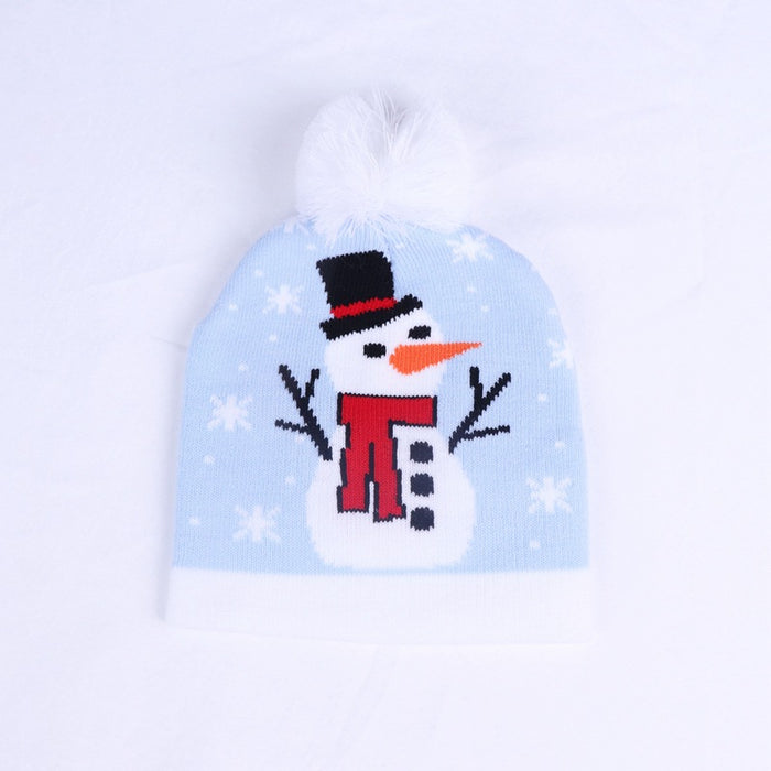 Wholesale Hat Wool Warm Wool Ball Christmas Kids Knitted Hat JDC-FH-JunC003