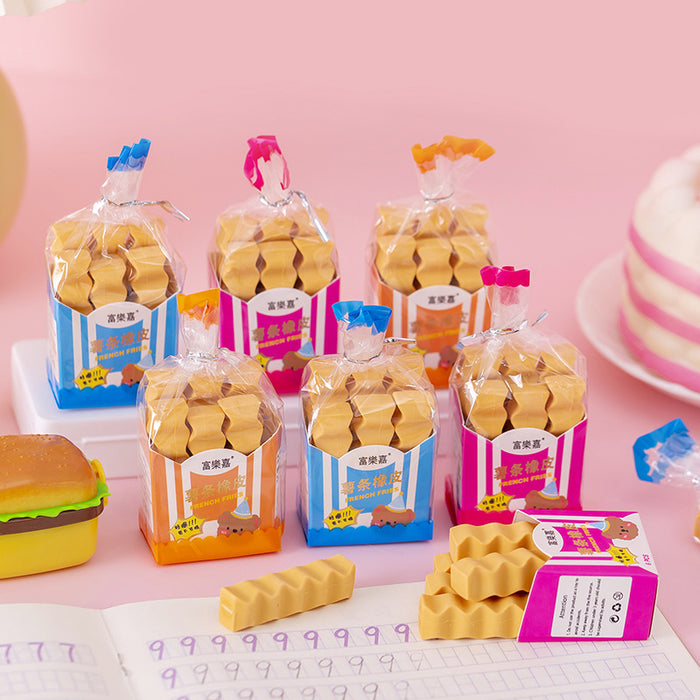 Wholesale eraser cartoon kids fries MOQ≥2 JDC-ERA-XuF001