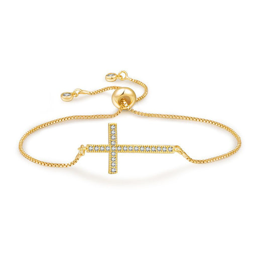 Jewelry WholesaleWholesale Zircon Jewelry Adjustable Cross Bracelet JDC-BT-ZhuJ011 Bracelet 诛积 %variant_option1% %variant_option2% %variant_option3%  Factory Price JoyasDeChina Joyas De China