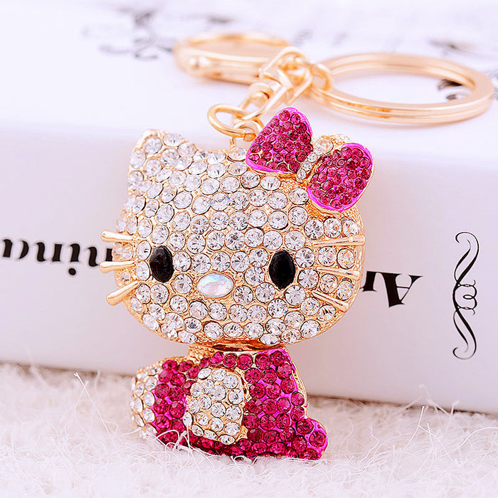 Wholesale Cartoon Metal Rhinestone Keychain (M) JDC-KC-RYuan001