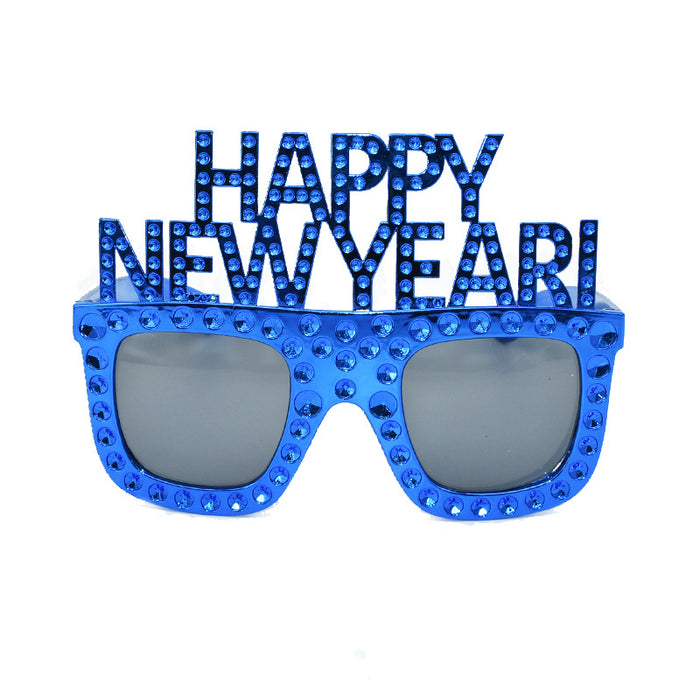 Wholesale Sunglasses PC 2023 Digital HAPPY NEW YEAR New Year's Eve Party Funny Shapes 10 pcs JDC-SG-SFY005