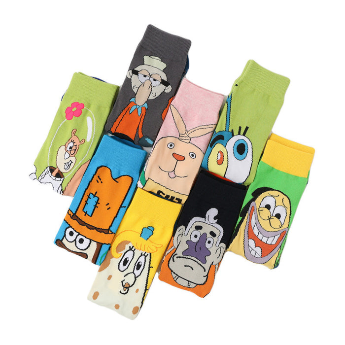 Wholesale Sock 70% Cotton Mid Tube Cartoon Cute Antibacterial Sweat Absorb (M) JDC-SK-HuiHe032