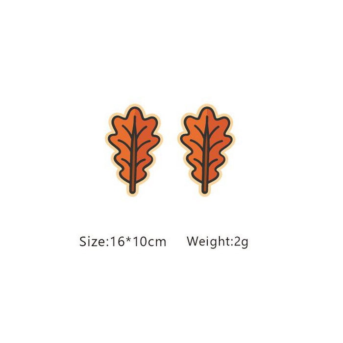 Wholesale Earrings Wooden Autumn Orange Pumpkin Coffee Milk Tea Cups JDC-ES-Xuep077