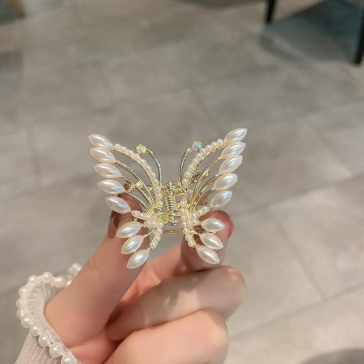 Jewelry WholesaleWholesale Pearl Butterfly Hair Clip Back Head Grab Clip JDC-HC-Muran004 Hair Clips 慕苒 %variant_option1% %variant_option2% %variant_option3%  Factory Price JoyasDeChina Joyas De China