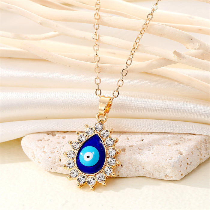 Jewelry WholesaleWholesale vintage full diamond drop eye necklace MOQ≥3 JDC-NE-Juej010 Necklaces 觉际 %variant_option1% %variant_option2% %variant_option3%  Factory Price JoyasDeChina Joyas De China