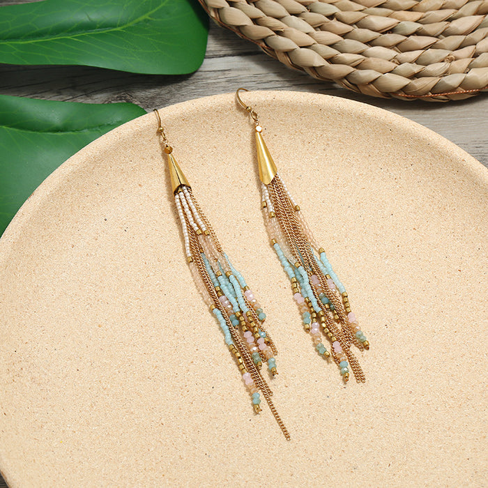 Jewelry WholesaleWholesale Bohemian Turquoise Copper Earrings JDC-ES-Luox001 Earrings 洛湘 %variant_option1% %variant_option2% %variant_option3%  Factory Price JoyasDeChina Joyas De China