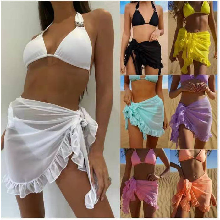 Jewelry WholesaleWholesale Chiffon Solid Color Sunscreen Bikini Beach Dress Cover Up JDC-SW-YBao002 Swimwear 韵宝 %variant_option1% %variant_option2% %variant_option3%  Factory Price JoyasDeChina Joyas De China