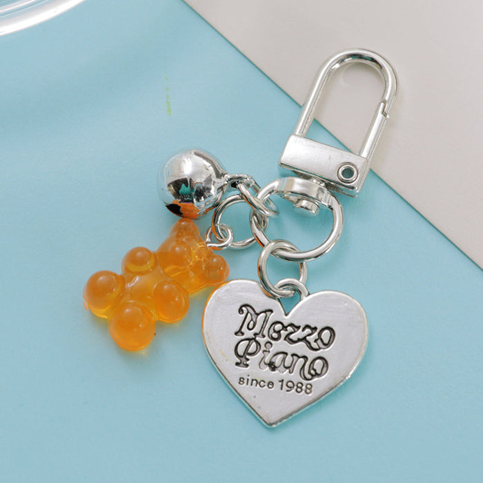 Jewelry WholesaleWholesale cute bear bell pendant girl heart metal keychain JDC-KC-Yaoyun016 Keychains 瑶韵 %variant_option1% %variant_option2% %variant_option3%  Factory Price JoyasDeChina Joyas De China