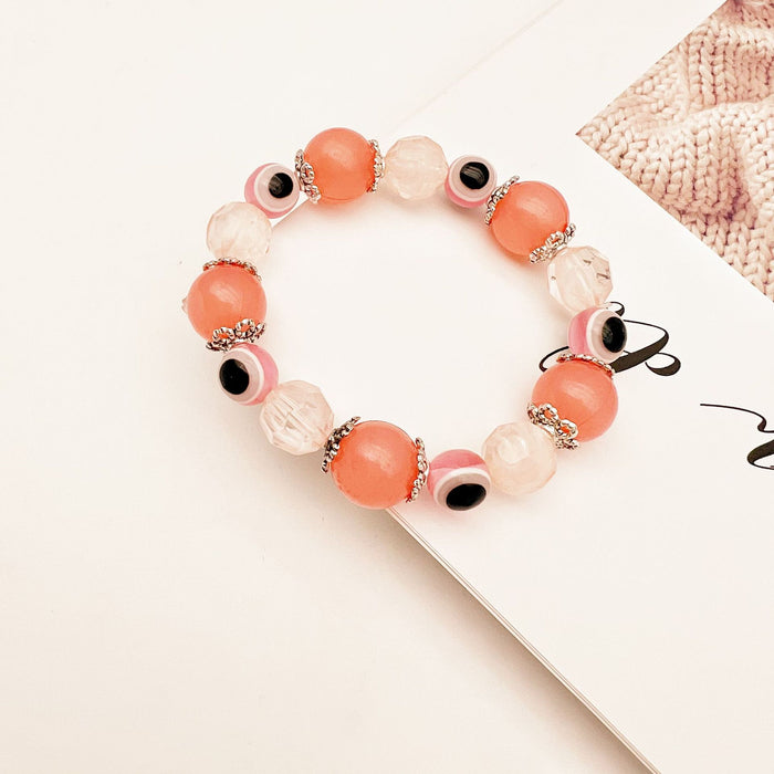 Wholesale blue eyes personality elastic exaggerated simple fashion bracelet MOQ≥2 JDC-BT-QingH005