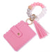 Jewelry WholesaleWholesale PU Leather Silicone Beaded Tassel Card Holder Keychain JDC-KC-JinHan002 Keychains 金涵 %variant_option1% %variant_option2% %variant_option3%  Factory Price JoyasDeChina Joyas De China