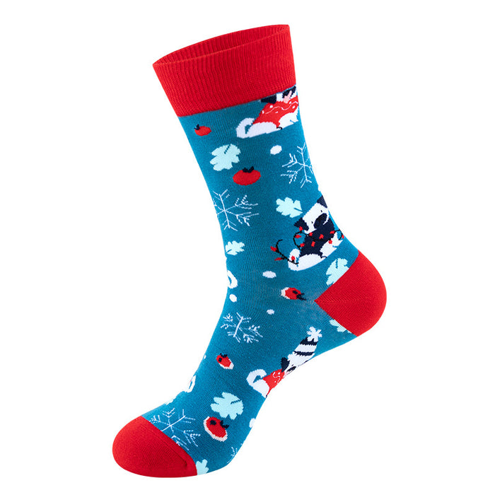 Wholesale socks christmas snowman cartoon tube socks autumn winter MOQ≥3 JDC-SK-JTeng001