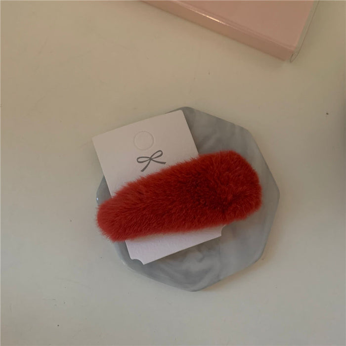 Wholesale Hair Clip Plush Candy Color Soft Waxy Crushed Hair Clip JDC-HC-FengT002